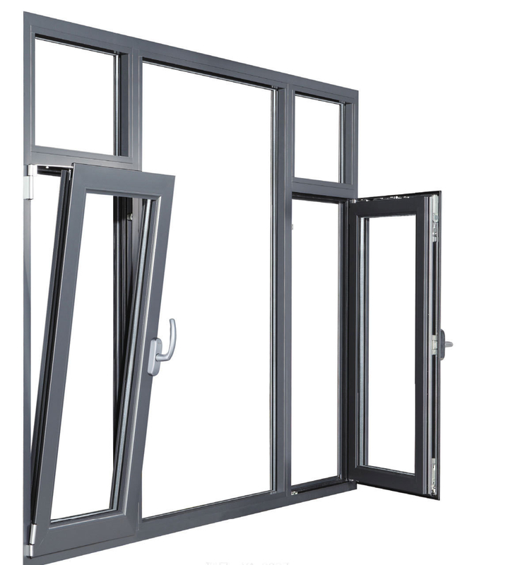 Τύπος κρεμασμένης κουρτίνας Custom Design Aluminium Casement Window με πάχος τοίχου 1,4 mm