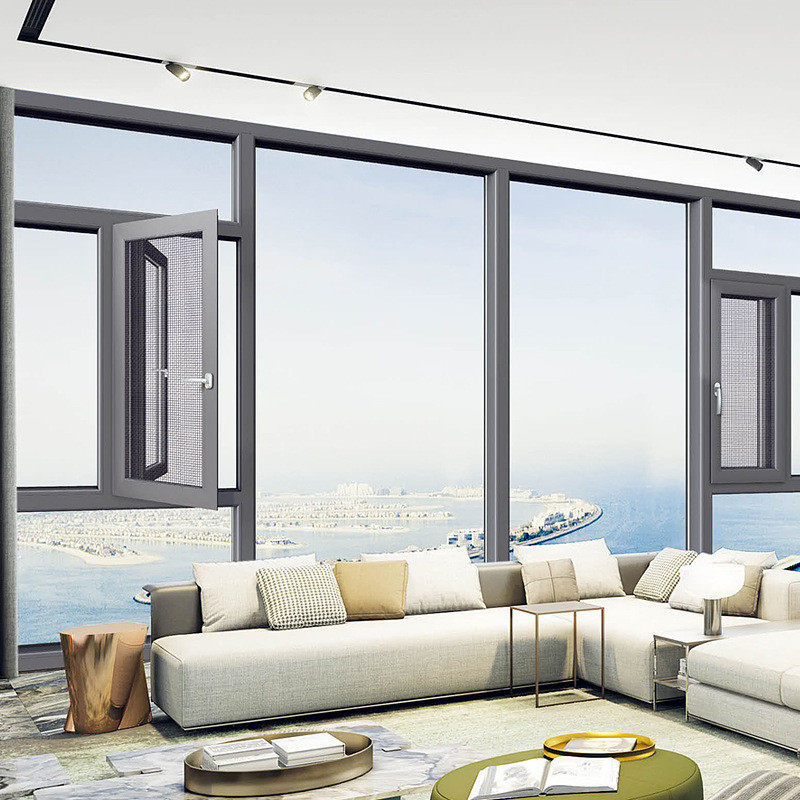Σύγχρονο στυλ σχεδιασμού SKATE Original Hardware Aluminium Casement Windows για το Custom Home
