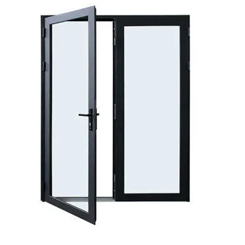 Μέθοδος ανοίγματος με σπρώξιμο και σύρση SKATE Standard Slim Luxury Black Color Villa House Αλουμινίου Κασάντο Γυάλινες πόρτες