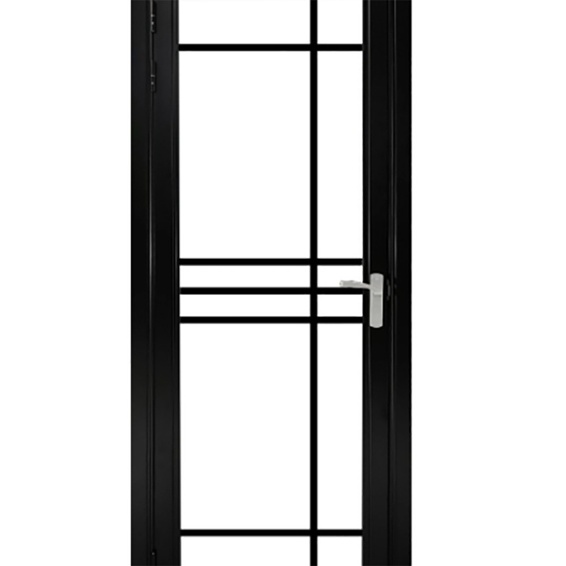 Μέθοδος ανοίγματος με σπρώξιμο και σύρση SKATE Standard Slim Luxury Black Color Villa House Αλουμινίου Κασάντο Γυάλινες πόρτες