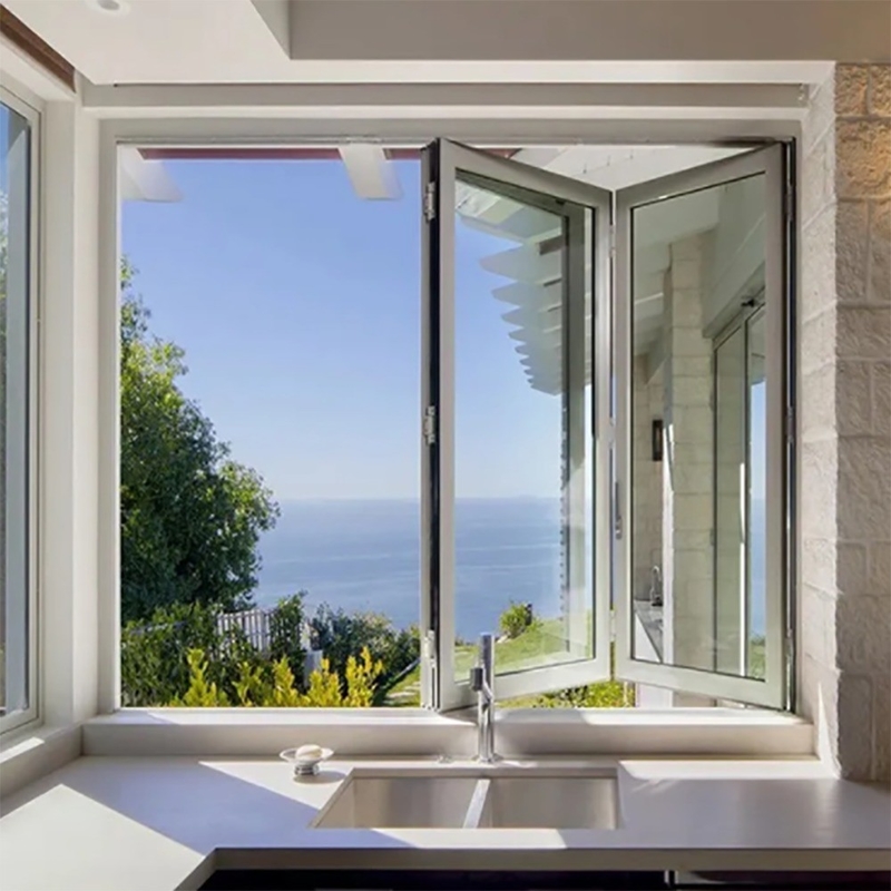 70mm πλάτος Aluminum Alloy Frame BI Fold Windows με σύγχρονο σχεδιασμό και συρόμενο παράθυρο