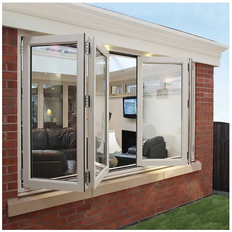 70mm πλάτος Aluminum Alloy Frame BI Fold Windows με σύγχρονο σχεδιασμό και συρόμενο παράθυρο