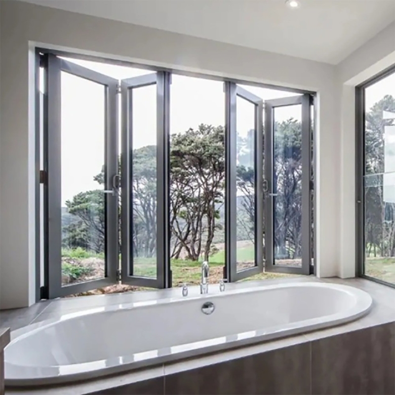 70mm πλάτος Aluminum Alloy Frame BI Fold Windows με σύγχρονο σχεδιασμό και συρόμενο παράθυρο