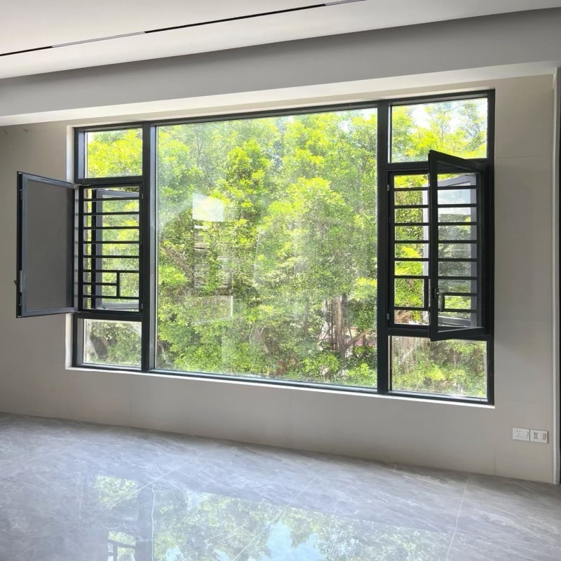 Energy-Efficient Thermal Break Aluminum Casement Weather Resistance Window for Residential & Commercial Use