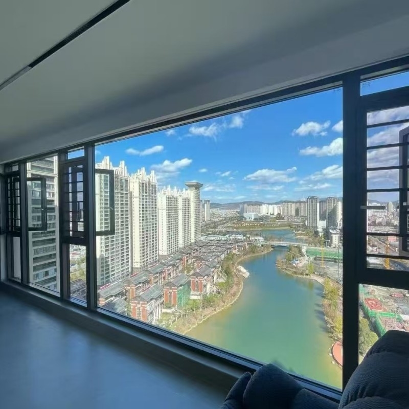 Modern Design Style Soundproof Casement Windows with Thermal Break Aluminum Profile Noise Reduction Solution