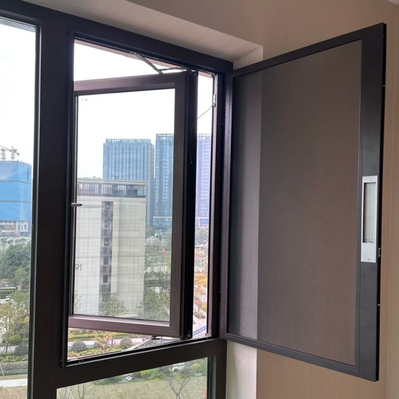 Modern Design Style Soundproof Casement Windows with Thermal Break Aluminum Profile Noise Reduction Solution