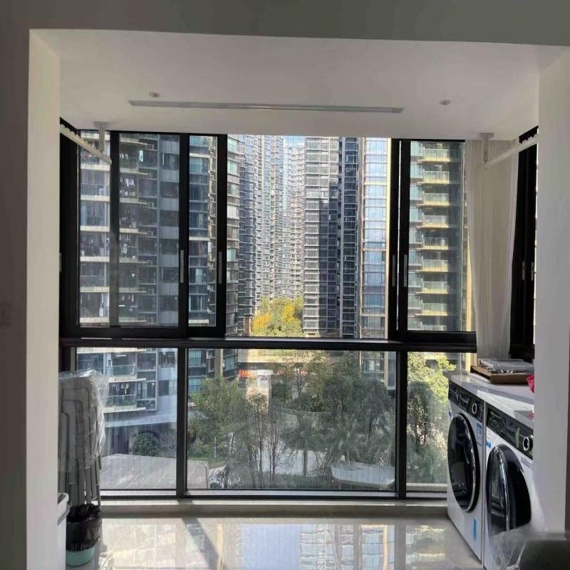 Νέο σχεδιασμό μόδας Αλουμινίου διπλό γυαλί συρόμενο παράθυρο με χαμηλό E γυαλί για μικρούς χώρους