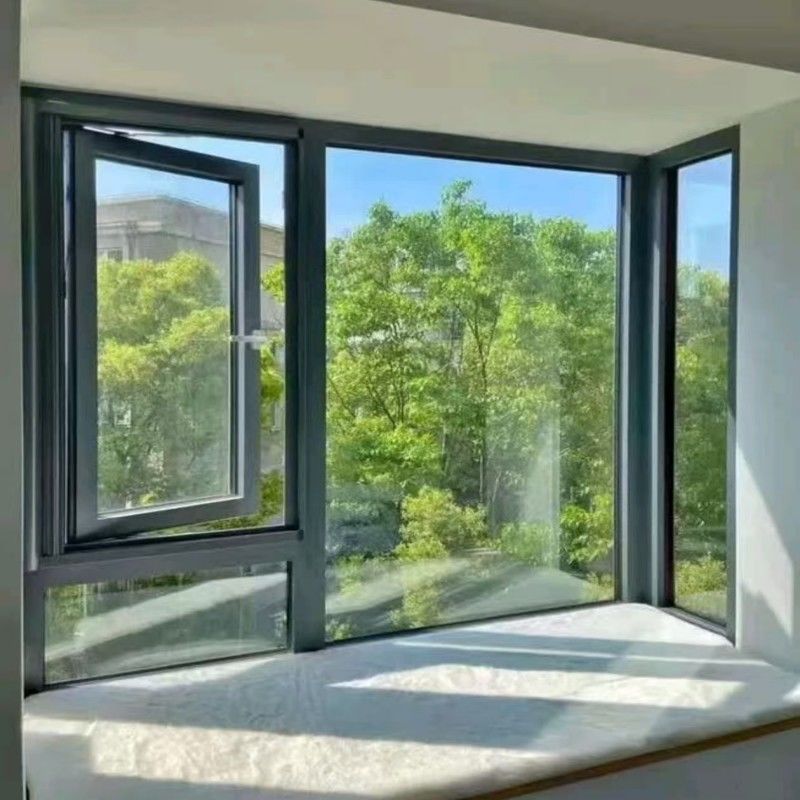 Παράθυρο ανοιγόμενο αλουμινίου υψηλής απόδοσης με τζάμι ασφαλείας για απόλυτη αντοχή