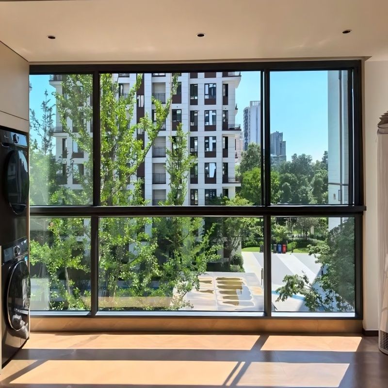 Απευθείας από το εργοστάσιο προμήθεια αλουμινένιου συρόμενου διπλού υαλοπίνακα με ηχομόνωση 35dB για οικιακούς χώρους