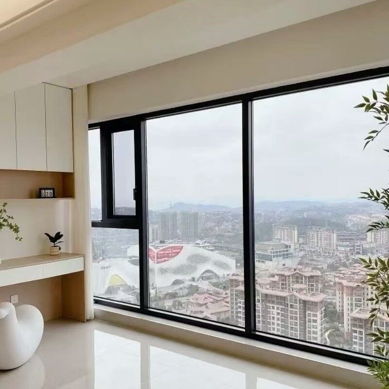 Σύγχρονης σχεδίασης θερμοδιακοπτόμενο ανοιγόμενο παράθυρο αλουμινίου με σίτα από ανοξείδωτο χάλυβα 304 για προστασία από έντομα