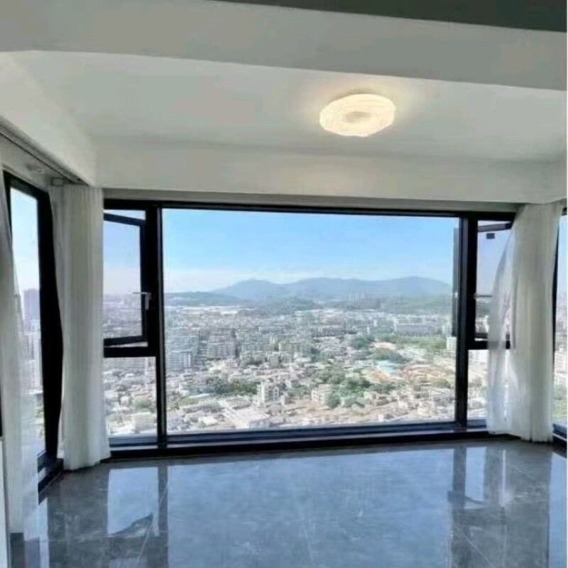 Υψηλής απόδοσης ανοιγόμενο παράθυρο αλουμινίου με θερμομόνωση 0,26 U-Factor, αεροστεγανότητα επιπέδου 8 και υδατοστεγανότητα επιπέδου 6