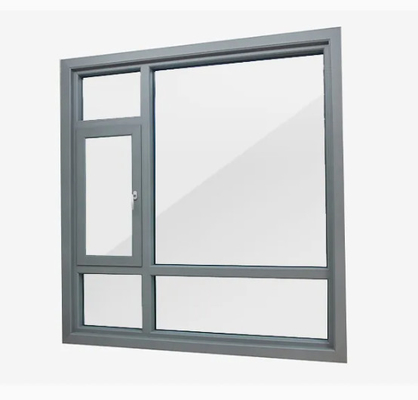 80mm Seamless συγκολλημένο θερμική ρήξη Αλουμινίου Casement γυαλί παράθυρα για διπλή οθόνη