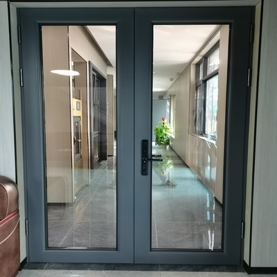 Τελευταία σχεδίαση Θερμική ρήξη Αλουμινίου θωρακισμένες πόρτες με 35dB ηχομόνωση